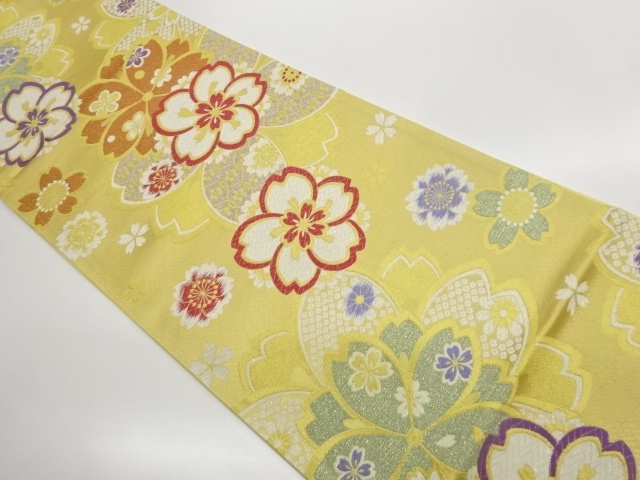 JAPANESE KIMONO / FUKURO OBI / WOVEN SAKURA